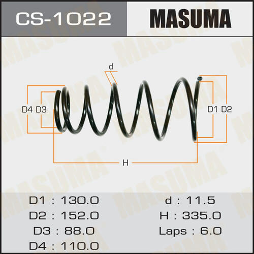 Пружина подвески Masuma, CS-1022