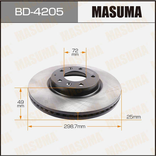 Диск тормозной Masuma, BD-4205