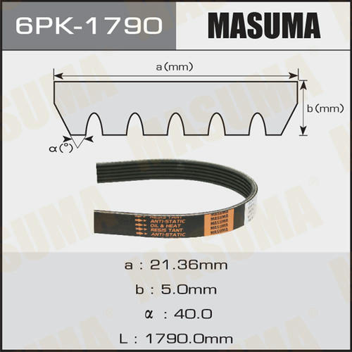 Ремень привода навесного оборудования Masuma, 6PK-1790