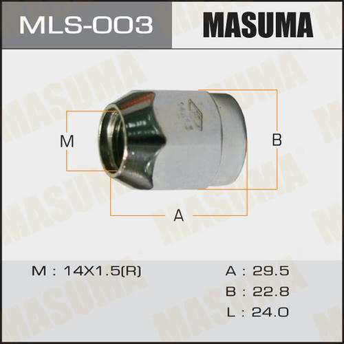 Гайка колесная Masuma M14x1.5(R) под ключ 23, MLS-003