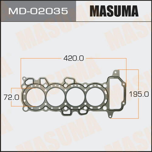Прокладка ГБЦ (графит-эластомер) Masuma толщина 1,20 мм, MD-02035