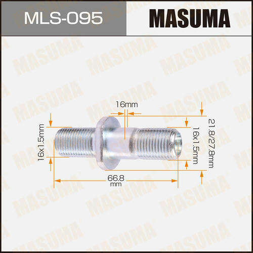 Шпилька колесная M16x1.5(L), M16x1.5(L) Masuma, MLS-095