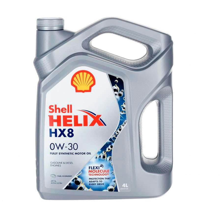 Масло моторное Shell HX8 A3B4 0W30 0W30 синтетическое 4л 550050026