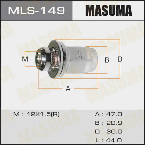Гайка колесная Masuma M12x1.5 под ключ 21, MLS-149