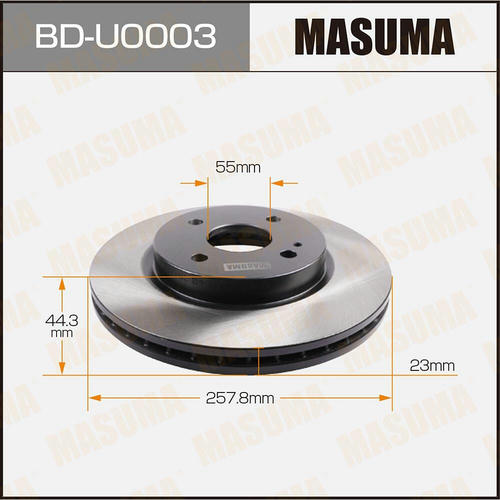 Диск тормозной Masuma, BD-U0003