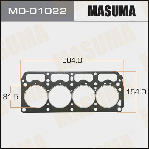 Прокладка ГБЦ (графит-эластомер) Masuma толщина 1,60 мм, MD-01022