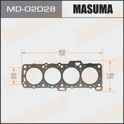 Прокладка ГБЦ (графит-эластомер) Masuma толщина 1,60 мм, MD-02028