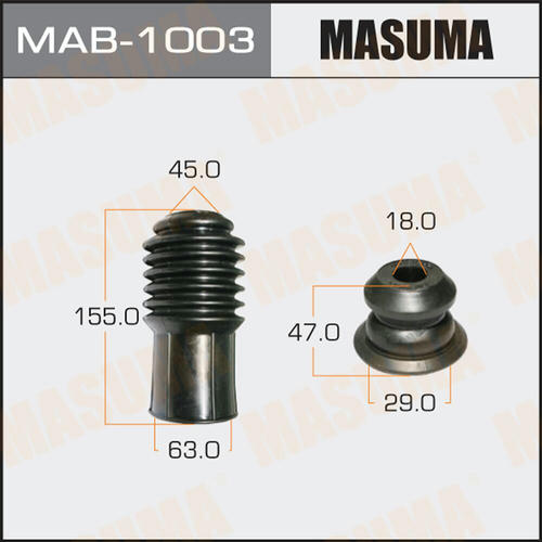 Пыльник амортизатора Masuma универсальный, отбойник D=18, H=47, MAB-1003