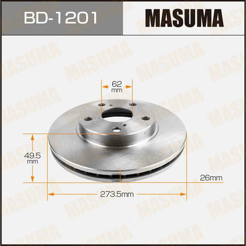 Диск тормозной Masuma, BD-1201