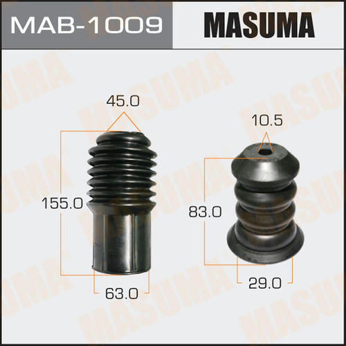Пыльник амортизатора Masuma универсальный, отбойник D=10.5, H=83, MAB-1009