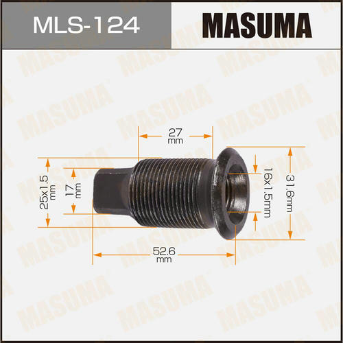 Футорка колесная M25x1.5(R), M16x1.5(R) Masuma, MLS-124