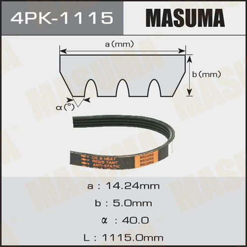 Ремень привода навесного оборудования Masuma, 4PK-1115