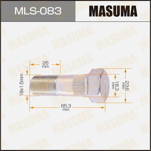 Шпилька колесная M18x1.5(L) Masuma, MLS-083