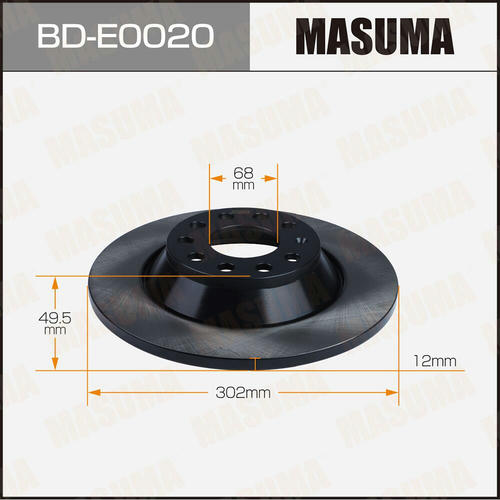 Диск тормозной Masuma, BD-E0020