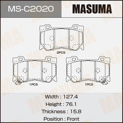 Колодки тормозные дисковые Masuma, MS-C2020