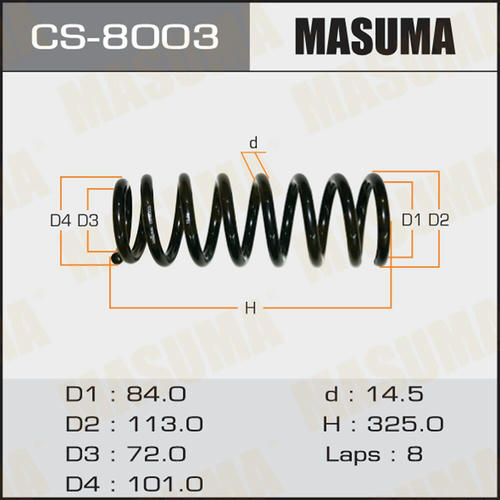 Пружина подвески Masuma, CS-8003