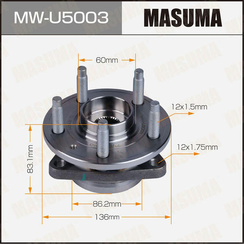 Ступичный узел Masuma, MW-U5003