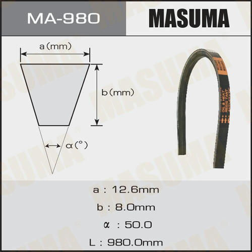 Ремень привода навесного оборудования Masuma, MA-980