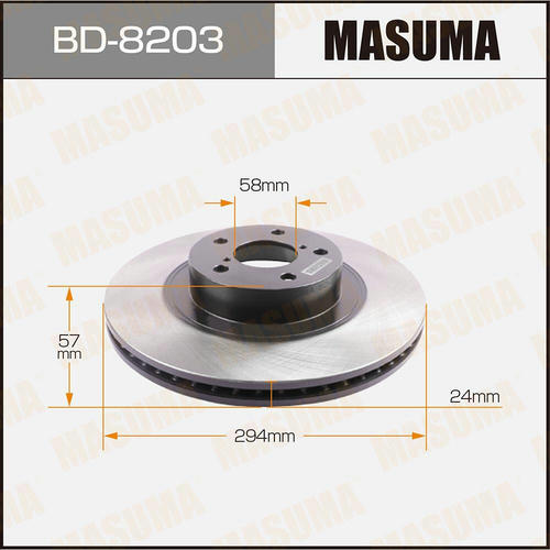 Диск тормозной Masuma, BD-8203