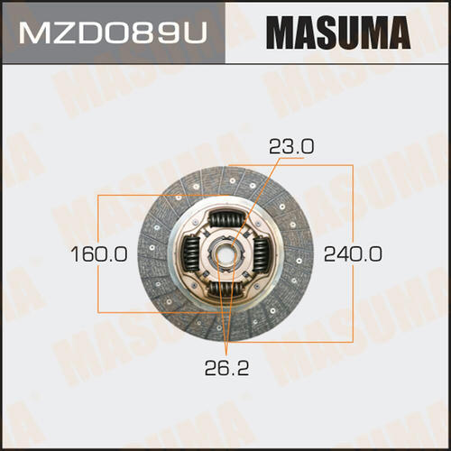 Диск сцепления Masuma, MZD089U