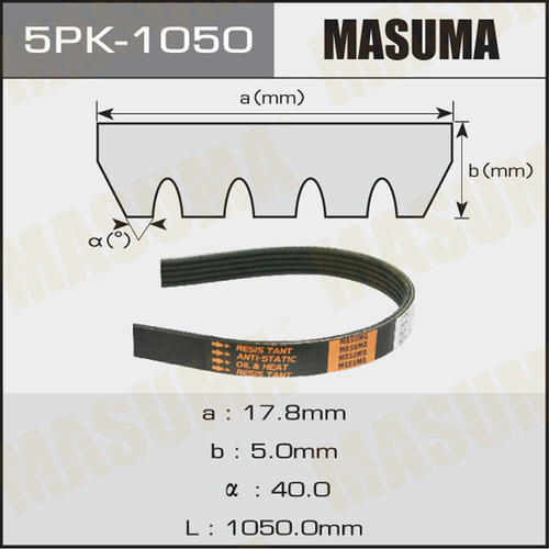 Ремень привода навесного оборудования Masuma, 5PK-1050