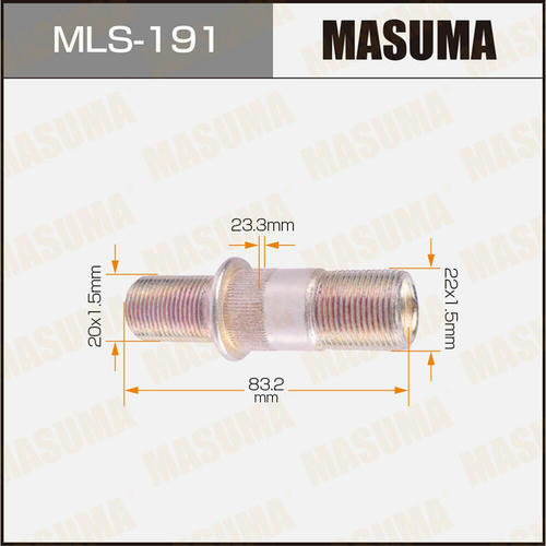 Шпилька колесная M22x1.5(R), M20x1.5(L) Masuma, MLS-191