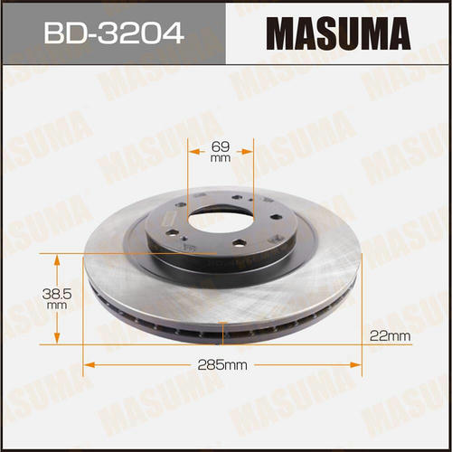 Диск тормозной Masuma, BD-3204