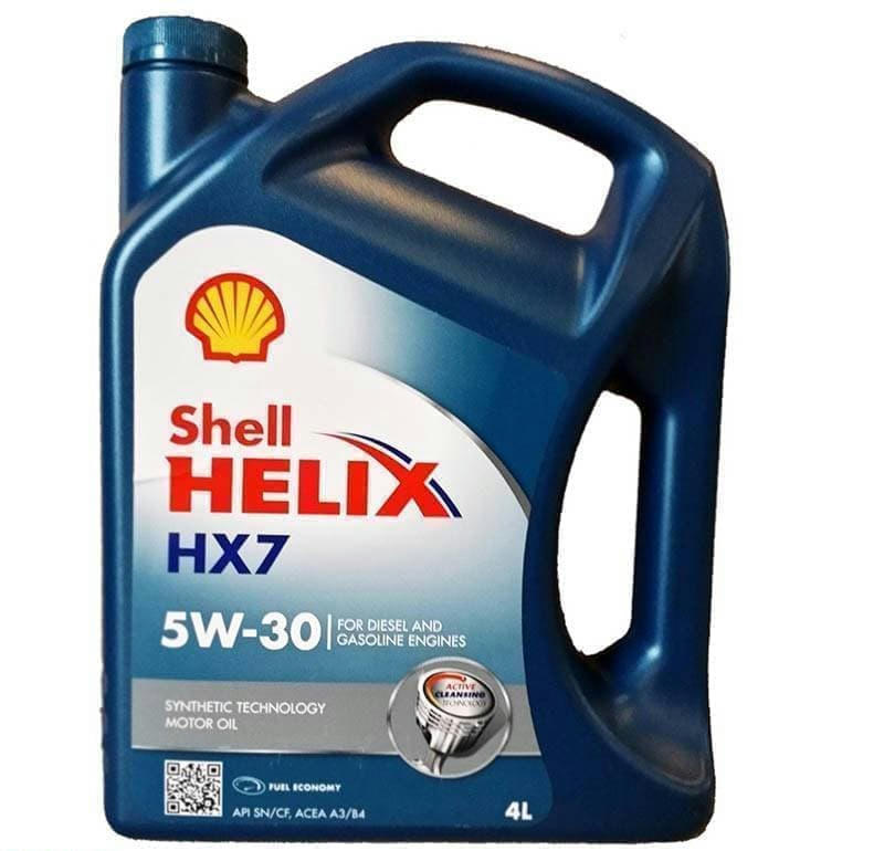 Масло SHELL Helix HX7 5W30 моторное полусинтетическое 4л
