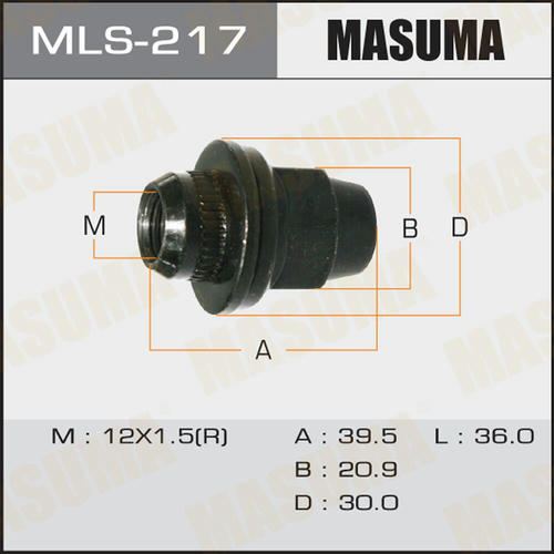 Гайка колесная Masuma M12x1.5(R) под ключ 21, MLS-217