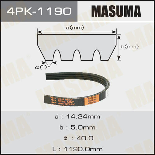 Ремень привода навесного оборудования Masuma, 4PK-1190