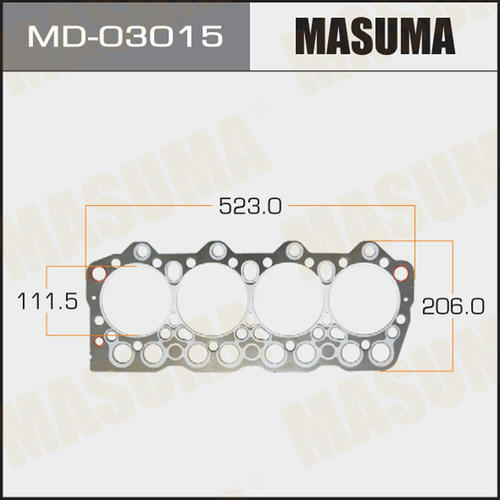 Прокладка ГБЦ (графит-эластомер) Masuma толщина 1,60 мм, MD-03015