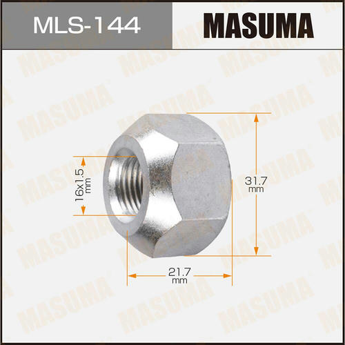 Гайка колесная Masuma M 16x1.5(L) под ключ 32, открытая, MLS-144
