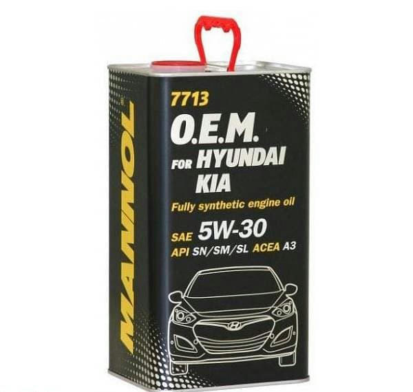 Масло MANNOL O.E.M. for Hyundai Kia 5W30 моторное синтетическое 4л metal