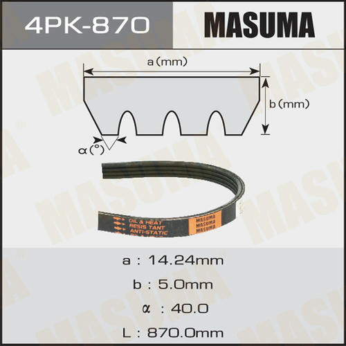 Ремень привода навесного оборудования Masuma, 4PK-870