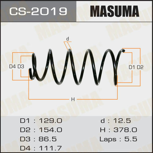 Пружина подвески Masuma, CS-2019