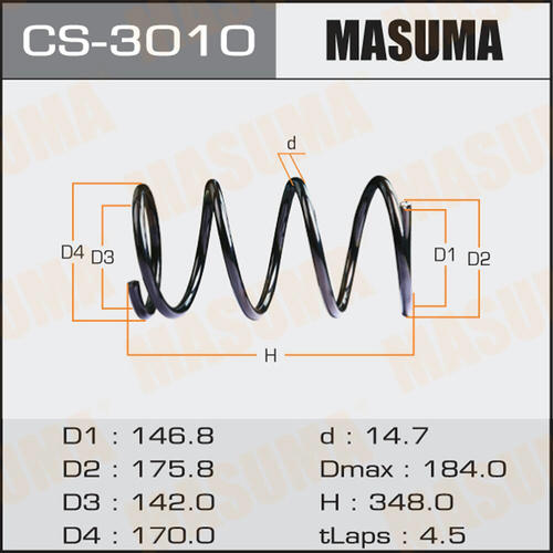Пружина подвески Masuma, CS-3010