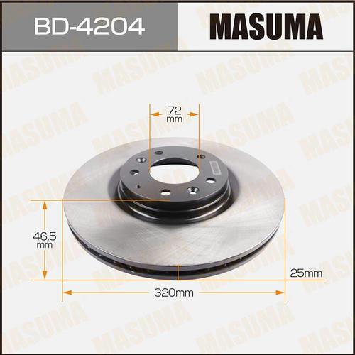 Диск тормозной Masuma, BD-4204