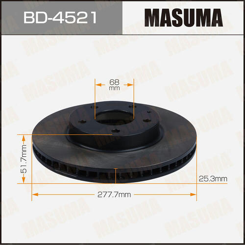 Диск тормозной Masuma, BD-4521
