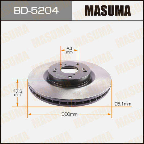 Диск тормозной Masuma, BD-5204