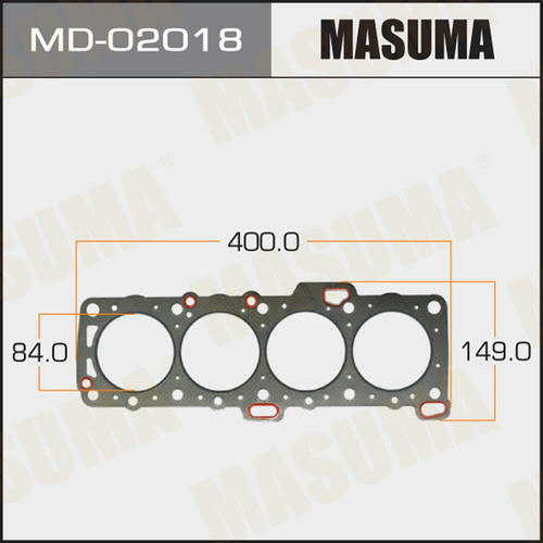 Прокладка ГБЦ (графит-эластомер) Masuma толщина 1,60 мм, MD-02018