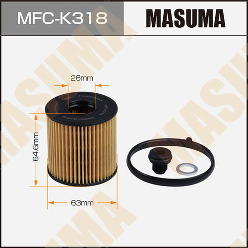 Фильтр масляный Masuma (вставка), MFC-K318