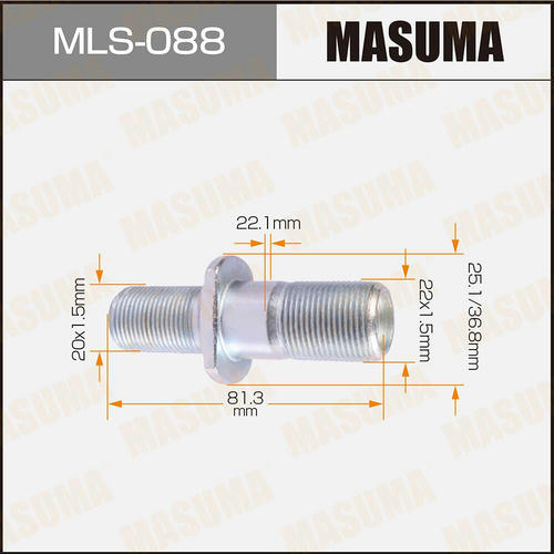 Шпилька колесная M22x1.5(R), M20x1.5(L) Masuma, MLS-088