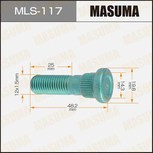 Шпилька колесная M12x1.5(R) Masuma, MLS-117