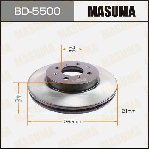 Диск тормозной Masuma, BD-5500