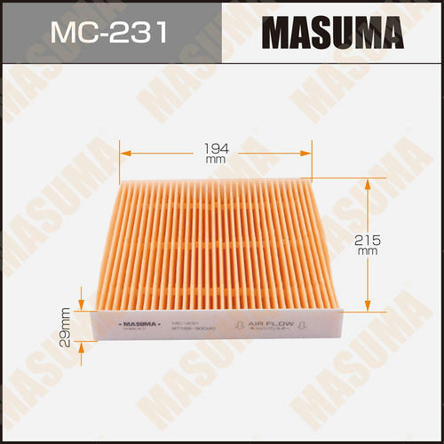 Фильтр салонный Masuma, MC-231