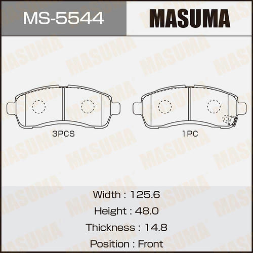 Колодки тормозные дисковые Masuma, MS-5544