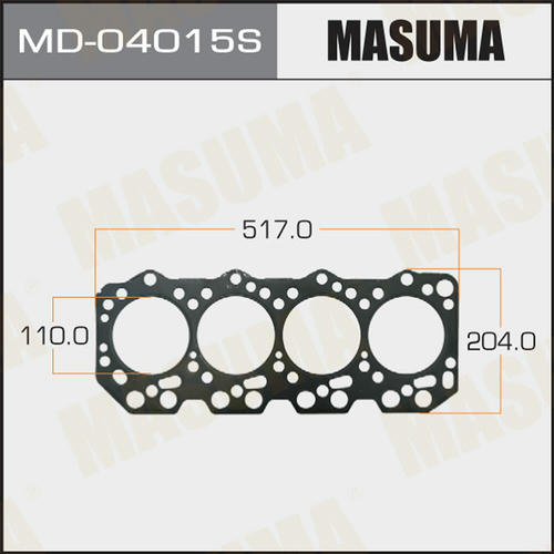 Четырехслойная прокладка ГБЦ (металл-эластомер) Masuma толщина 1,40мм, MD-04015S
