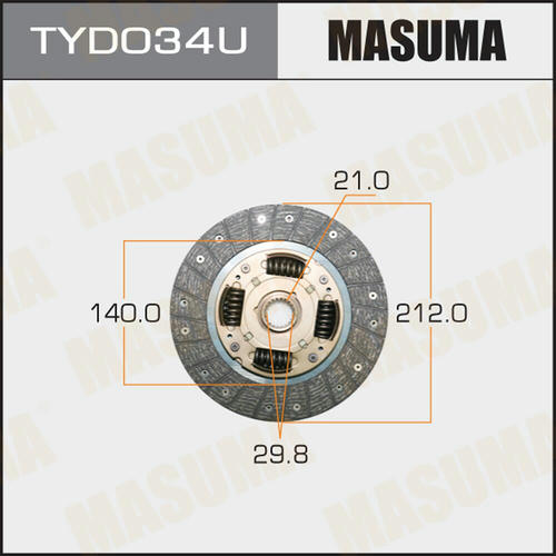 Диск сцепления Masuma, TYD034U