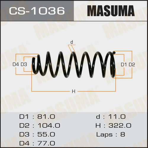 Пружина подвески Masuma, CS-1036