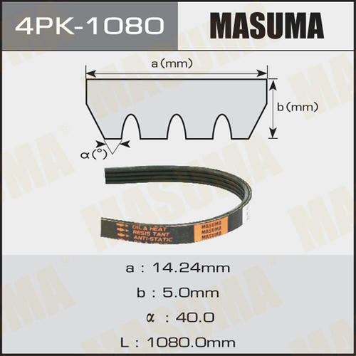 Ремень привода навесного оборудования Masuma, 4PK-1080
